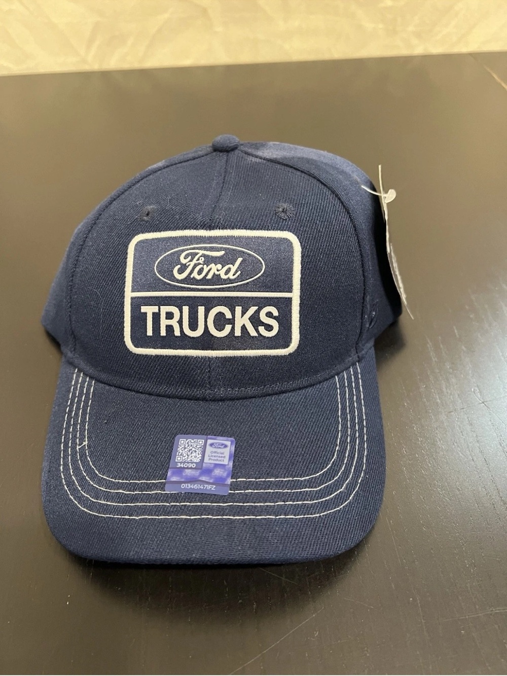 NWOT Ford Adjustable Heathered Gray Navy Blue White Hat Cap Truck Car